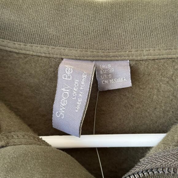 NWT Sweaty Betty Sherpa Half Zip Sweatshirt Pullover in Mountain Green - Small - Picture 7 of 7
